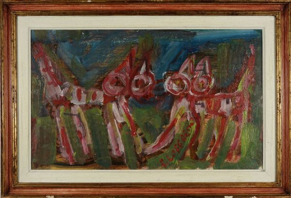 Silvio Loffredo : I gattoni.  - Asta Arte Moderna e Contemporanea - Associazione Nazionale - Case d'Asta italiane