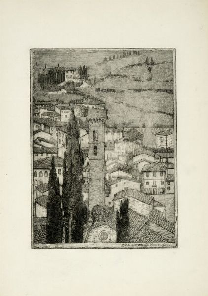 BENVENUTO DISERTORI : Lotto composto di 2 incisioni.  - Asta Arte Moderna e Contemporanea - Associazione Nazionale - Case d'Asta italiane