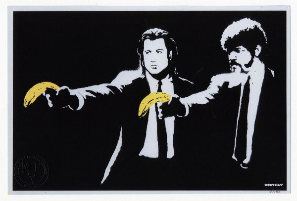 Banksy : Pulp Fiction.  - Asta Arte Moderna e Contemporanea - Associazione Nazionale - Case d'Asta italiane