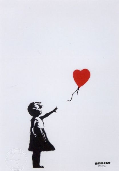 Banksy : Balloon girl.  - Asta Arte Moderna e Contemporanea - Associazione Nazionale - Case d'Asta italiane