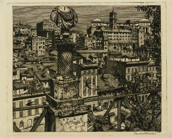 BENVENUTO DISERTORI : Veduta del Campidoglio.  - Asta Arte Moderna e Contemporanea - Associazione Nazionale - Case d'Asta italiane