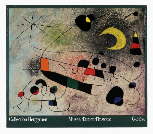 Joan Mir : Manifesto per la mostra alla Fondation Maeght.  - Asta Arte Moderna e Contemporanea - Associazione Nazionale - Case d'Asta italiane