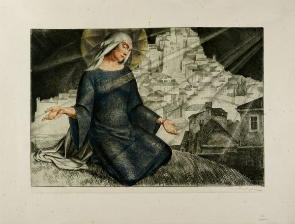 IVO SALIGER : Verkndigung (Annunciazione).  - Asta Arte Moderna e Contemporanea - Associazione Nazionale - Case d'Asta italiane