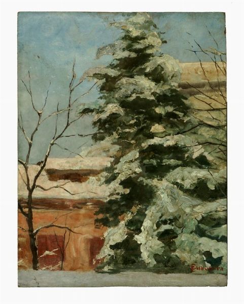 La neve.  - Asta Arte Moderna e Contemporanea - Associazione Nazionale - Case d'Asta italiane