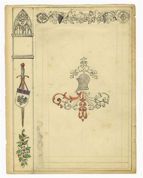 Lotto composto di 16 studi di legature.  - Asta Arte Moderna e Contemporanea - Associazione Nazionale - Case d'Asta italiane