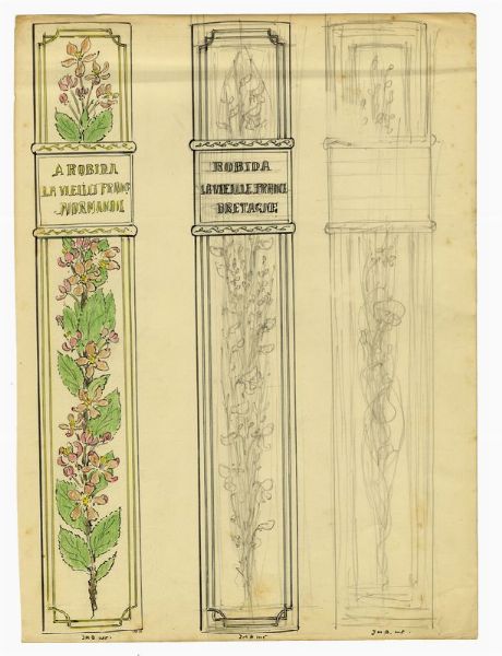 Lotto composto di 16 studi di legature.  - Asta Arte Moderna e Contemporanea - Associazione Nazionale - Case d'Asta italiane