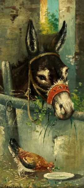 JOHN CALIFANO : Il ciuco e la gallina.  - Asta Arte Moderna e Contemporanea - Associazione Nazionale - Case d'Asta italiane