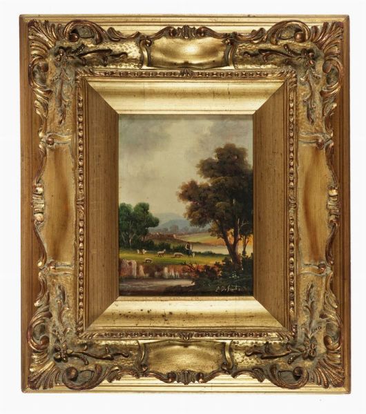 LUIGI DE SANTIS : Lotto composto di 2 dipinti.  - Asta Arte Moderna e Contemporanea - Associazione Nazionale - Case d'Asta italiane