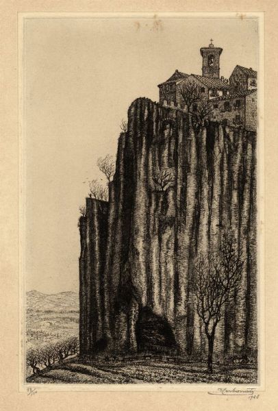 ANTONIO CARBONATI : Orvieto. Acqueforti originali di Antonio Carbonati.  - Asta Arte Moderna e Contemporanea - Associazione Nazionale - Case d'Asta italiane