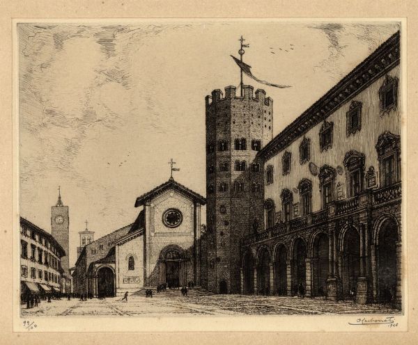 ANTONIO CARBONATI : Orvieto. Acqueforti originali di Antonio Carbonati.  - Asta Arte Moderna e Contemporanea - Associazione Nazionale - Case d'Asta italiane