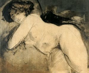 Marcello Boccacci - Nudo femminile sdraiato.