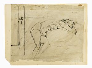Bruno Cassinari - Nudo femminile sdraiato.