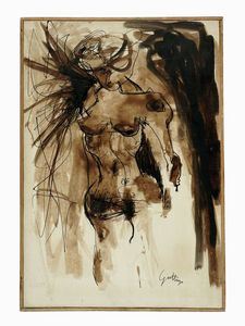 Renato Guttuso - Nudo femminile.