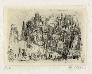 Fabrizio Clerici : Lotto composto di 6 incisioni.  - Asta Arte Moderna e Contemporanea - Associazione Nazionale - Case d'Asta italiane