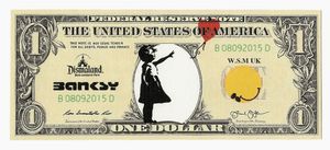 Banksy - Dismal dollar. Balloon girl.
