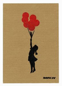 Banksy - Flying balloon girl.