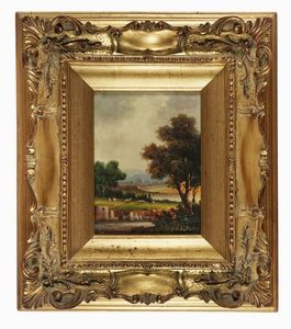 LUIGI DE SANTIS - Lotto composto di 2 dipinti.