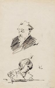 GIOVANNI GIANI - Lotto composto di 2 schizzi.