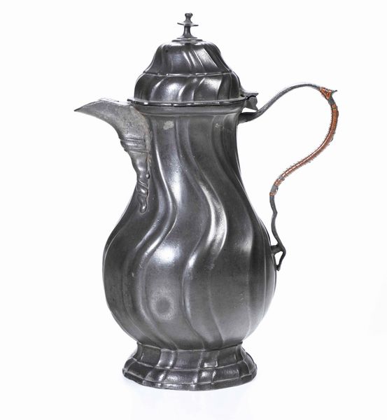 Caffettiera in peltro  - Asta  Antiquariato gennaio | Cambi Time - Associazione Nazionale - Case d'Asta italiane
