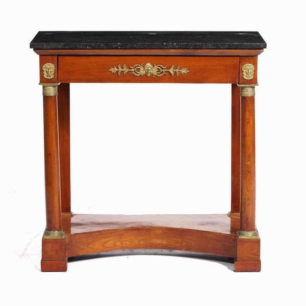 Console in mogano con piano in marmo. Francia, XIX secolo  - Asta  Antiquariato gennaio | Cambi Time - Associazione Nazionale - Case d'Asta italiane