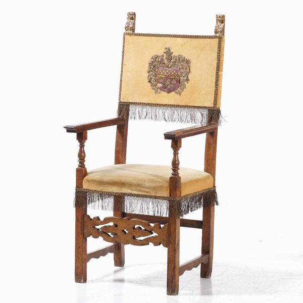 Seggiolone in noce. Italia centrale XVII secolo  - Asta  Antiquariato gennaio | Cambi Time - Associazione Nazionale - Case d'Asta italiane