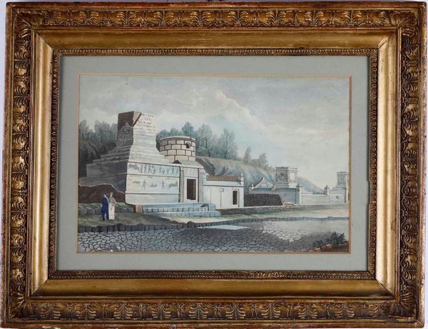 Tre vedute di scavi, XIX-XX secolo  - Asta  Antiquariato gennaio | Cambi Time - Associazione Nazionale - Case d'Asta italiane