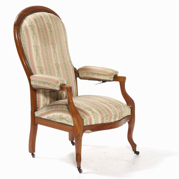 Poltrona con schienale reclinabile. XX secolo  - Asta  Antiquariato gennaio | Cambi Time - Associazione Nazionale - Case d'Asta italiane