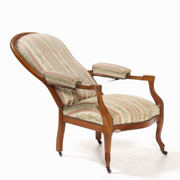 Poltrona con schienale reclinabile. XX secolo  - Asta  Antiquariato gennaio | Cambi Time - Associazione Nazionale - Case d'Asta italiane