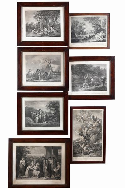 Gruppo di otto incisioni diverse, XIX secolo  - Asta  Antiquariato gennaio | Cambi Time - Associazione Nazionale - Case d'Asta italiane