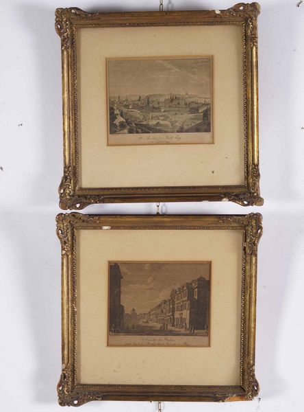 Coppia di incisioni in cornice  - Asta  Antiquariato gennaio | Cambi Time - Associazione Nazionale - Case d'Asta italiane