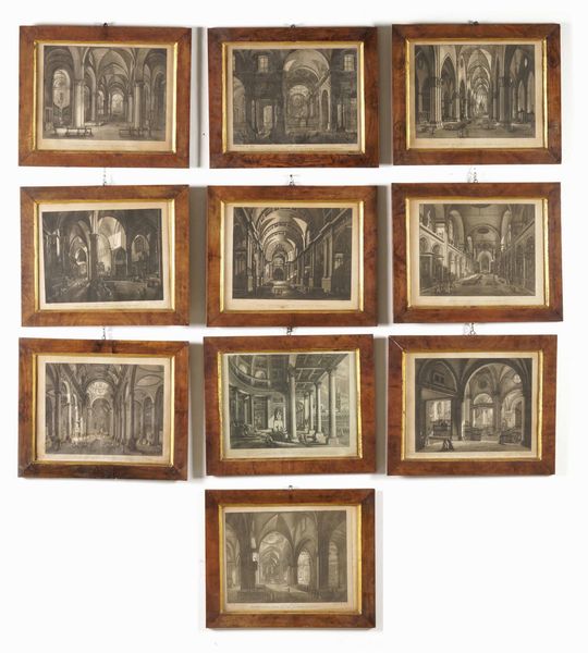 Insieme di dieci incisioni raffiguranti edifici di Bologna  - Asta  Antiquariato gennaio | Cambi Time - Associazione Nazionale - Case d'Asta italiane