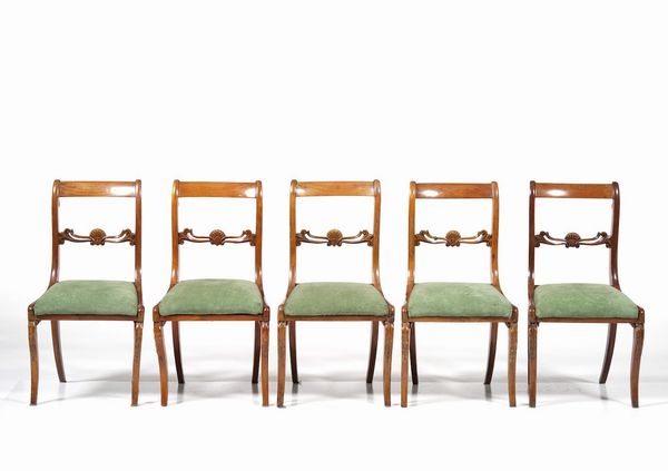 Gruppo di sette sedie. Toscana, XIX-XX secolo  - Asta  Antiquariato gennaio | Cambi Time - Associazione Nazionale - Case d'Asta italiane