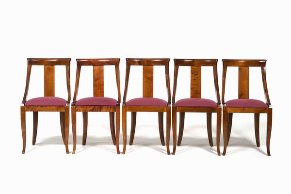 Dieci sedie in noce in stile Carlo X  - Asta  Antiquariato gennaio | Cambi Time - Associazione Nazionale - Case d'Asta italiane