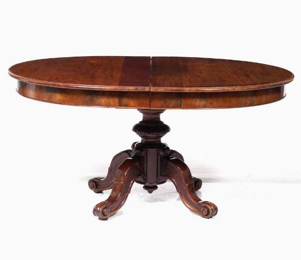 Tavolo allungabile con piano lastronato. XIX secolo  - Asta  Antiquariato gennaio | Cambi Time - Associazione Nazionale - Case d'Asta italiane