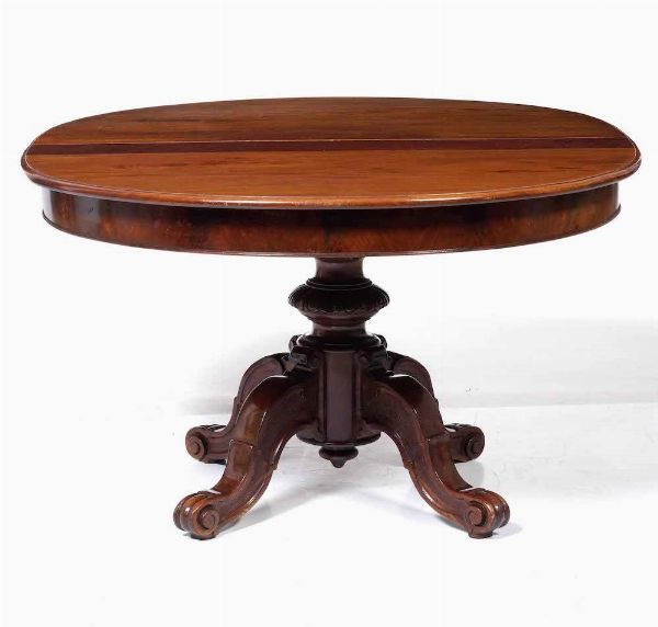 Tavolo allungabile con piano lastronato. XIX secolo  - Asta  Antiquariato gennaio | Cambi Time - Associazione Nazionale - Case d'Asta italiane