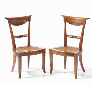 Sei sedie in legno intagliato. XIX secolo  - Asta  Antiquariato gennaio | Cambi Time - Associazione Nazionale - Case d'Asta italiane