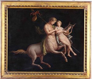 Raffaele Giovine, copia da - Centauro Chirone e Achille