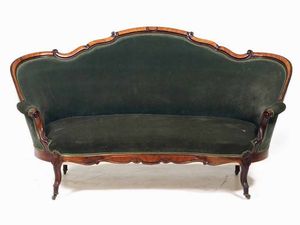 Salotto Luigi Filippo composto da divano, 4 poltrone e due poltroncine  - Asta  Antiquariato gennaio | Cambi Time - Associazione Nazionale - Case d'Asta italiane