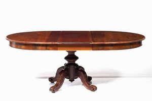 Tavolo allungabile con piano lastronato. XIX secolo  - Asta  Antiquariato gennaio | Cambi Time - Associazione Nazionale - Case d'Asta italiane