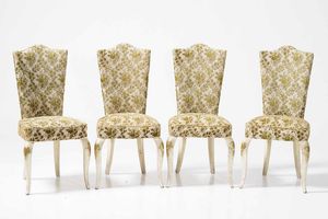 Otto sedie in legno laccato  - Asta  Antiquariato gennaio | Cambi Time - Associazione Nazionale - Case d'Asta italiane