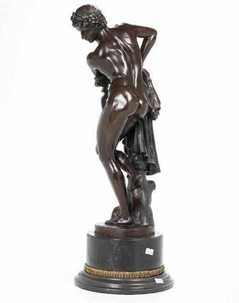 Apollo, da Giambologna. Bronzo patinato su base in marmo nero. XIX-XX secolo  - Asta Scultura | Cambi Time - Associazione Nazionale - Case d'Asta italiane