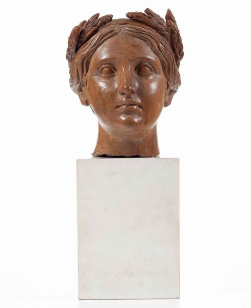 Testa di Cerere in terracotta. XIX-XX secolo  - Asta Scultura | Cambi Time - Associazione Nazionale - Case d'Asta italiane