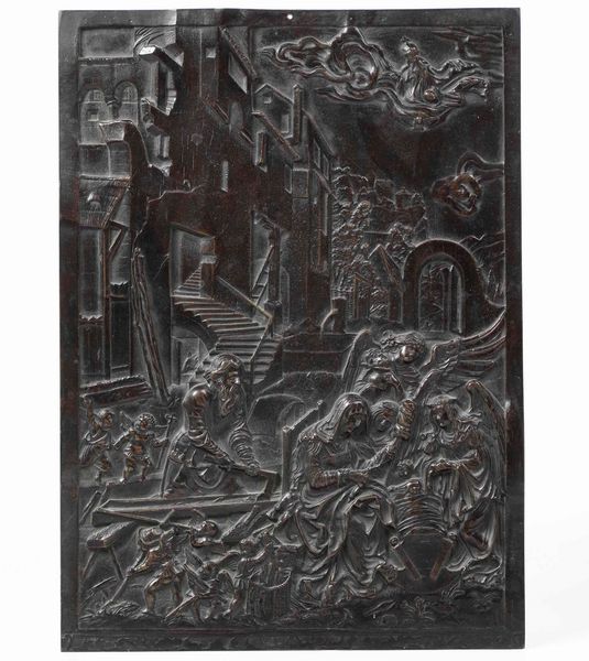 Sacra Famiglia. Placca in bronzo fuso e cesellato. Fonditore tedesco del XVII secolo  - Asta Scultura | Cambi Time - Associazione Nazionale - Case d'Asta italiane