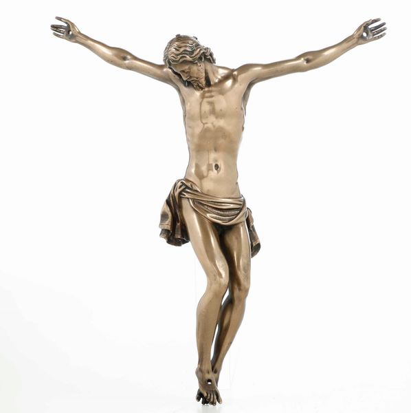 Scuola del Giambologna. Corpus Christi. Bronzo fuso, cesellato e dorato. Fonditore italiano del XVII secolo  - Asta Scultura | Cambi Time - Associazione Nazionale - Case d'Asta italiane
