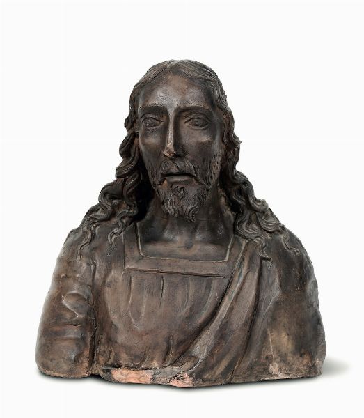 Redentore. Busto in terracotta patinata. Plasticatore italiano, probabile XV-XVI secolo  - Asta Scultura | Cambi Time - Associazione Nazionale - Case d'Asta italiane