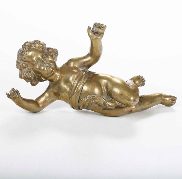 Putto in bronzo dorato. Arte barocca del XVII-XVIII secolo  - Asta Scultura | Cambi Time - Associazione Nazionale - Case d'Asta italiane