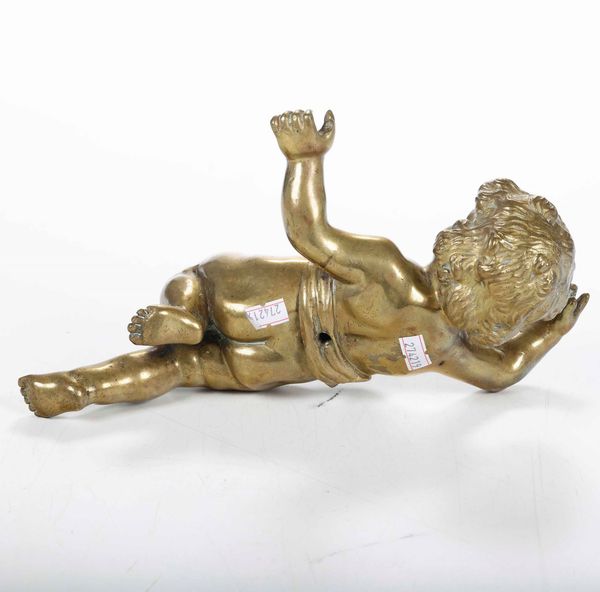 Putto in bronzo dorato. Arte barocca del XVII-XVIII secolo  - Asta Scultura | Cambi Time - Associazione Nazionale - Case d'Asta italiane