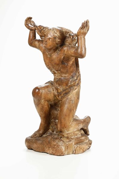 Angelo genuflesso. Arte del XVII-XVIII secolo  - Asta Scultura | Cambi Time - Associazione Nazionale - Case d'Asta italiane