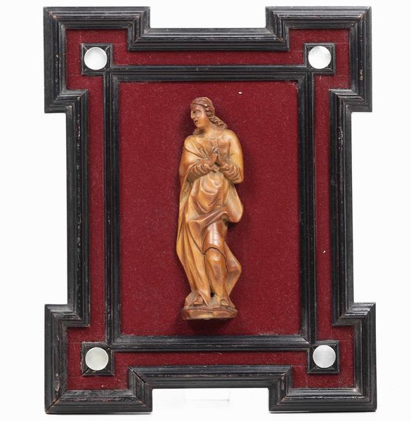 Scultura in bosso Orante. XVII-XVIII secolo  - Asta Scultura | Cambi Time - Associazione Nazionale - Case d'Asta italiane