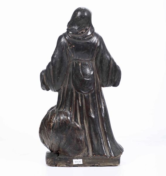 Francescano. Scultura in terracotta patinata. Plasticatore del XVIII secolo  - Asta Scultura | Cambi Time - Associazione Nazionale - Case d'Asta italiane